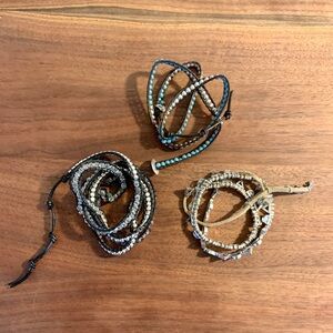 Bundle of three Lucky Brand wrap bracelets